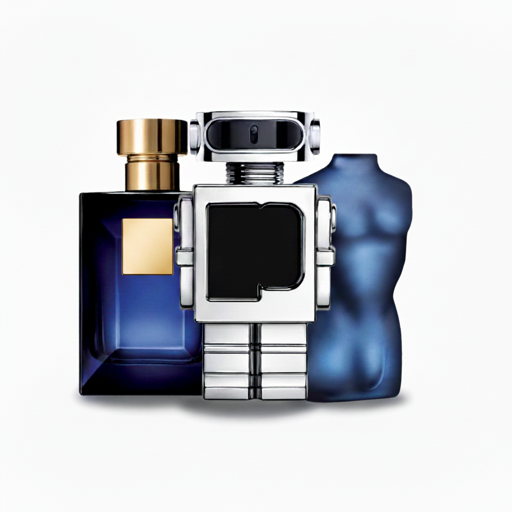 KOLLEKTION 3 DÜFTE: Holzig-aromatisches Herrenparfüm, Futuristisches Eau de Toilette und Intensives orientalisches Eau de Parfum