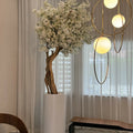 Mattbeige St. Tropez Vase mit Elfenbeinem Kirschblütenbaum