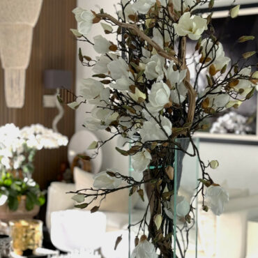 Elfenbein Magnolienvase im modernen Wohnstil, 50 cm (20 Zoll)